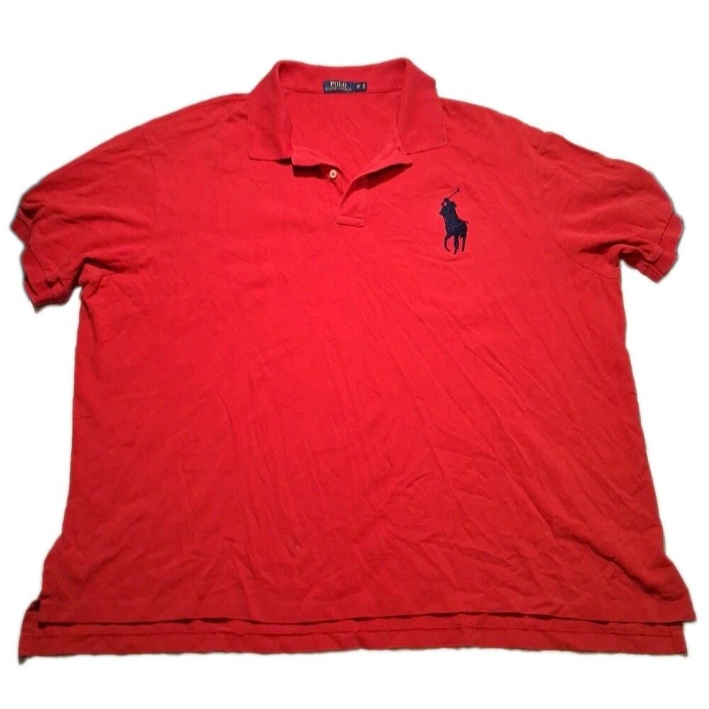 Polo Ralph Lauren Polo Shirt Mens 4XB Red Big Pony Short Sleeve Casual